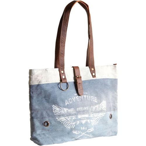 Sac en jean inscription Adventure - AUBRY GASPARD - Modalova