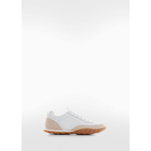 Baskets empiècements cuir - Mango - Modalova