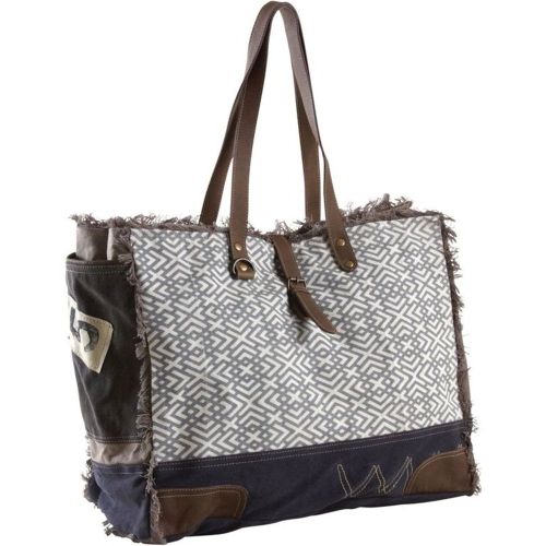 Sac en coton avec décor graphique - AUBRY GASPARD - Modalova