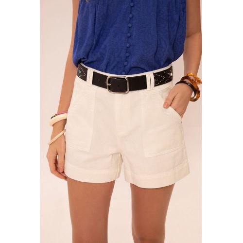 Short blanc brodé CHARLIE - PALEM - Modalova