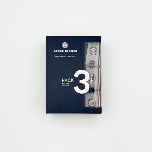 Pack De 3 Boxers En Coton Stretch - SERGE BLANCO - Modalova