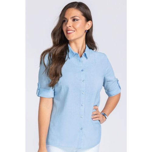 Chemisier coton crépon B.SOLFIN - Fabriqué en France - 100% COTON - B. SOLFIN - Modalova