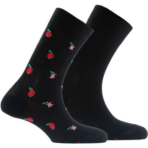 Lot de 2 paires de chaussettes en coton motifs pommes - KINDY - Modalova
