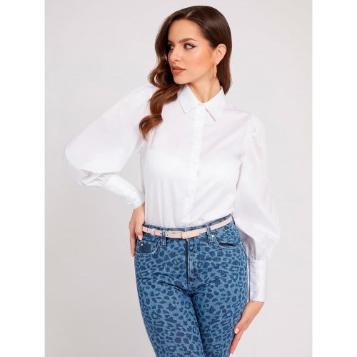 Chemisiers Guess Femme Femme Vêtements Guess Femme Hauts Guess Femme Blouses & Chemises  Guess Femme Chemisiers Guess Femme L, T3 Chemisier GUESS 40 bleu 