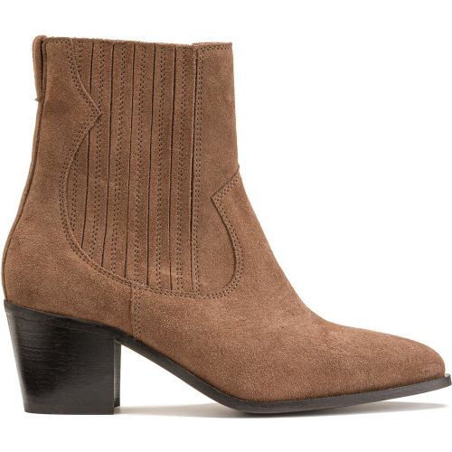 Bottines en cuir, pied large, fabriquées en Europe - LA REDOUTE COLLECTIONS PLUS - Modalova