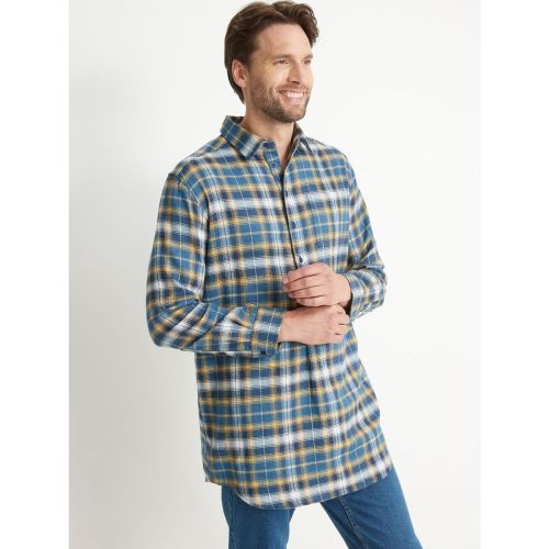 Chemise de travail flanelle extra longue - HONCELAC - Modalova