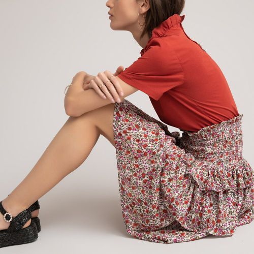 Jupe patineuse imprimé floral, courte - LA REDOUTE COLLECTIONS - Modalova