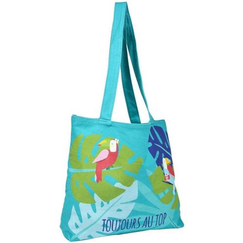 Tote bag en coton imprimé TOUJOURS AU TOP - DRAEGER PARIS - Modalova