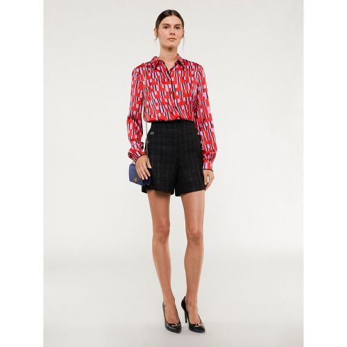 Chemise satin imprimé géométrique - MOTIVI - Modalova