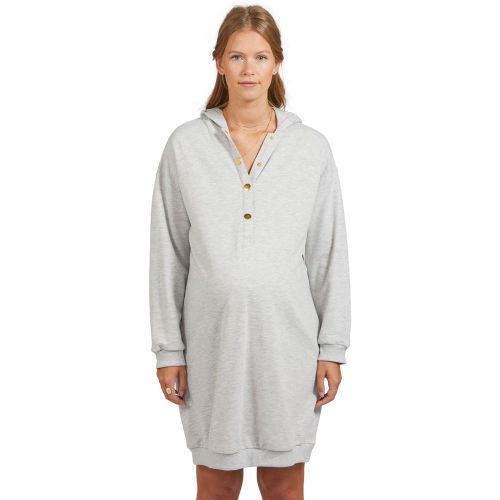 Robe-sweat molleton à capuche grossesse et allaitement - VERTBAUDET - Modalova