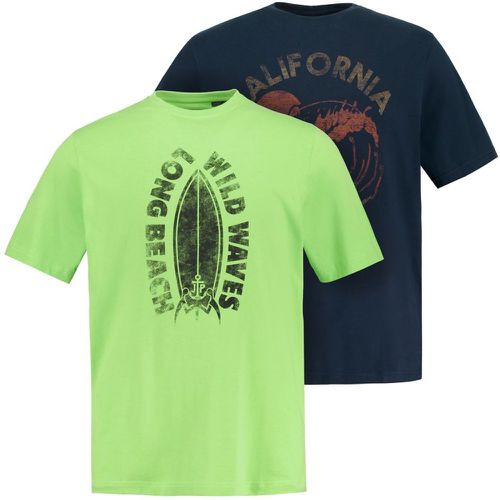 T-shirts, lot de 2, col rond, imprimé surf - JP1880 - Modalova