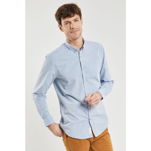 Chemise unie col américain en coton EDGAR - BERMUDES - Modalova