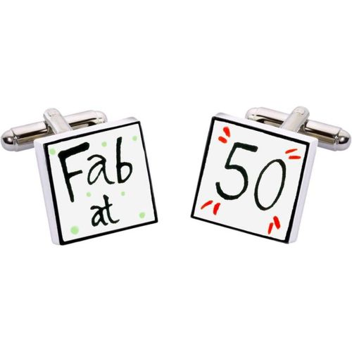 Boutons de manchette en porcelaine ANNIVERSAIRE - Sonia Spencer - Modalova
