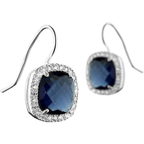 Boucles d'oreilles dormeuses Sira en argent 925, Cristal, , 4g - CLIO BLUE - Modalova
