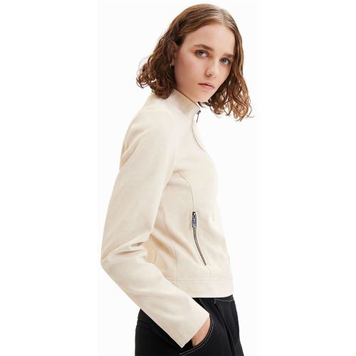 Veste "biker" effet daim - Desigual - Modalova