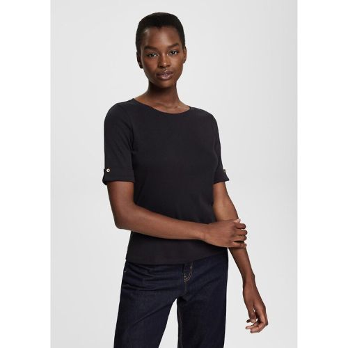 T-shirt encolure bateau, manches courtes - Esprit - Modalova
