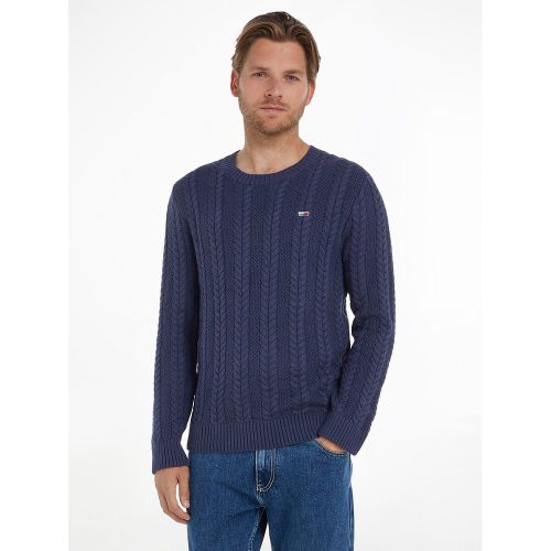 Pull col rond maille torsadée - Tommy Jeans - Modalova