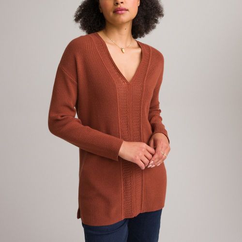 Pull tunique, col V en fine maille - Anne weyburn - Modalova