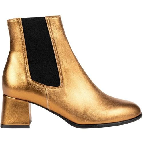 Bottines Boots Chelsea cuir de chèvre doré talon moyen NETTIA - Chaussures petites pointures - MZ MADE FOR PETITE - Modalova