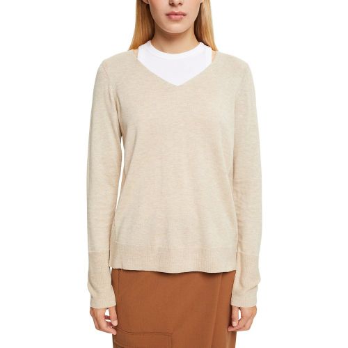 Pull col V fine maille - Esprit - Modalova