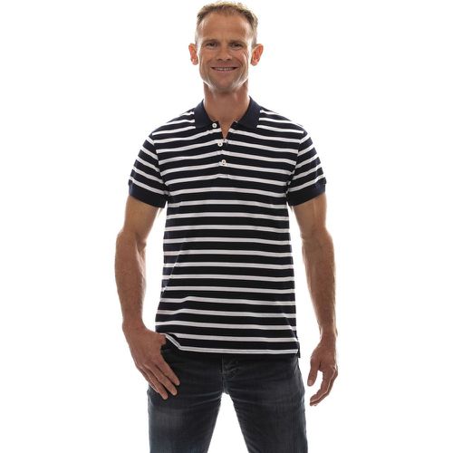 T-shirt marinière jersey coton col polo manches courtes - UGHOLIN - Modalova