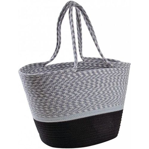 Sac cabas en corde et coton et noir - AUBRY GASPARD - Modalova