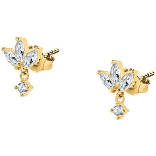 Boucles d'oreilles en 375 et oxyde de zirconium - JULIETTE - Modalova