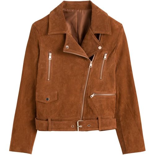 Blouson en cuir, style motard - LA REDOUTE COLLECTIONS - Modalova