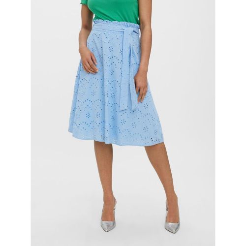 Jupe mi-longue En broderie anglaise à taille haute - Vero Moda - Modalova