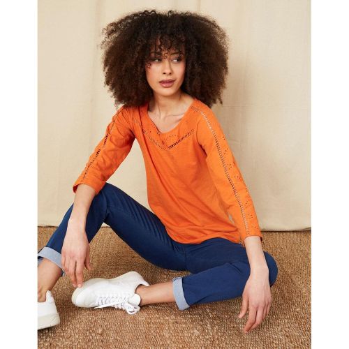 Top manches longues 100% coton uni - RIU PARIS - Modalova