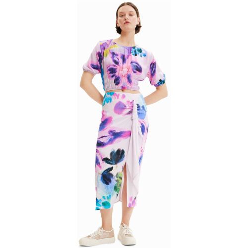 Jupe midi ouverture foulard M. Christian Lacroix - Desigual - Modalova