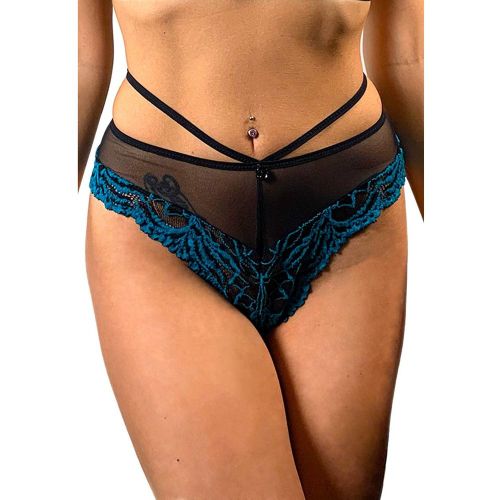 Culotte Ouverte Taille Haute En Tulle Et Dentelle - LUXURE BY DORCEL - Modalova