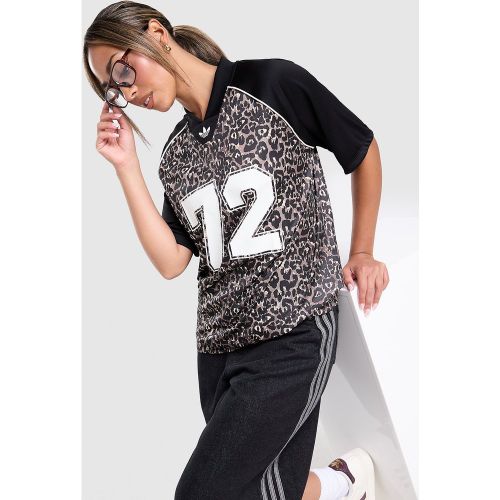 T-shirt Leopard Varsity - - adidas Originals - Modalova