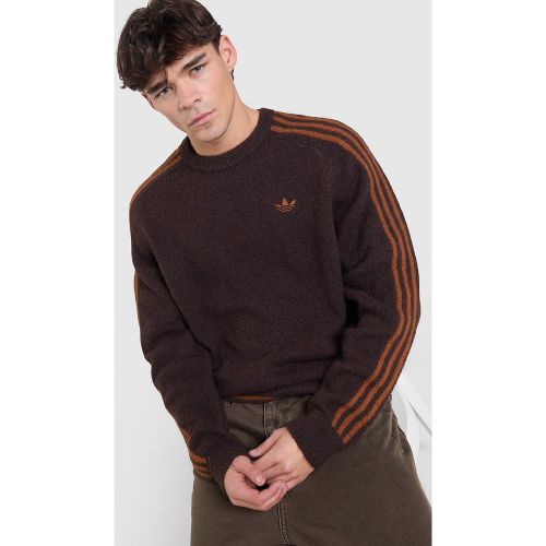 Stripes Knit Crew Sweatshirt - - adidas Originals - Modalova