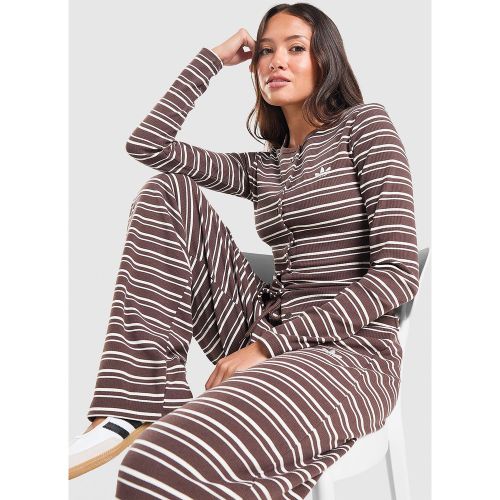 Haut manches longues rayé côtelé Button - - adidas Originals - Modalova