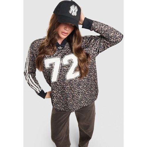 Leopard Long Sleeve Varsity T-Shirt - - adidas Originals - Modalova