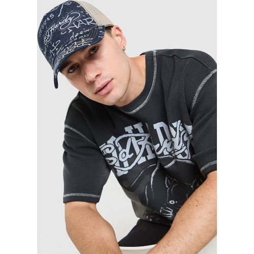 Casquette trucker en jean - - Ed Hardy - Modalova