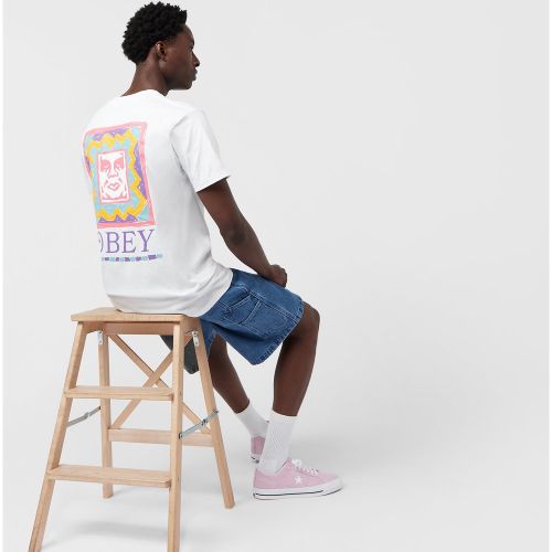 Obey Throwback T-Shirt, White - Obey - Modalova