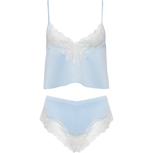 Bluebella Caraco et Short en Satin Luxueux Isabella Eau Glacée/Blanc - Bluebella - FR - Modalova