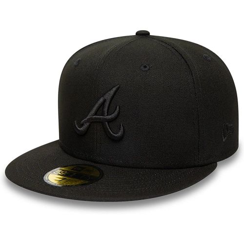 Casquette 59FIFTY Fitted Atlanta Braves MLB Black on Black unisex - New Era Cap - Modalova