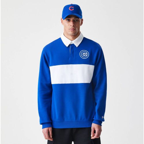 T-Shirt à Manches Longues Chicago Cubs Throwback Prep Rugby Bleu unisex - New Era Cap - Modalova