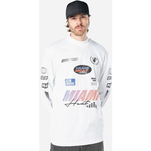 T-Shirt à Manches Longues Miami Heat MLB Modern Driver Blanc unisex - New Era Cap - Modalova