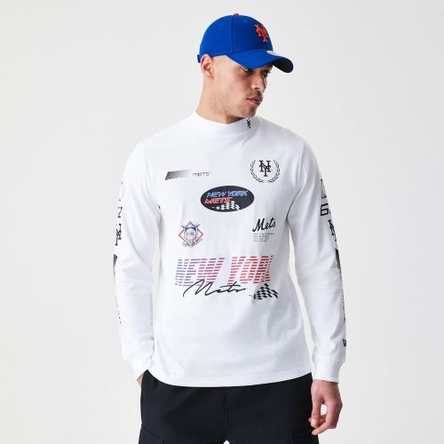 New York Mets Modern Driver White Long Sleeve T-Shirt unisex - New Era Cap - Modalova