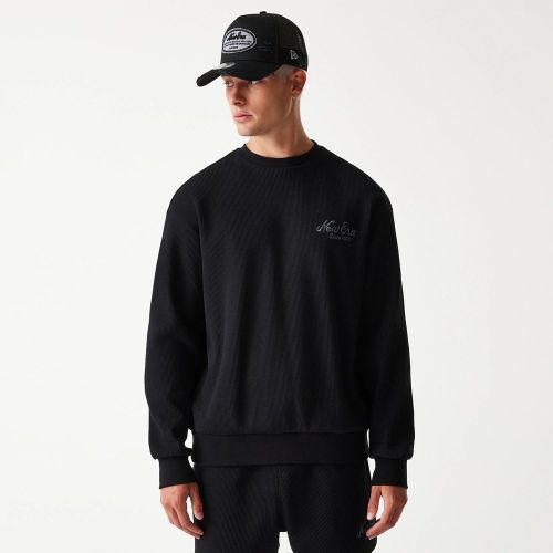 Pull Oversize New Era Waffle Noir unisex - New Era Cap - Modalova