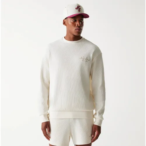Pull Oversize New Era Waffle Blanc unisex - New Era Cap - Modalova