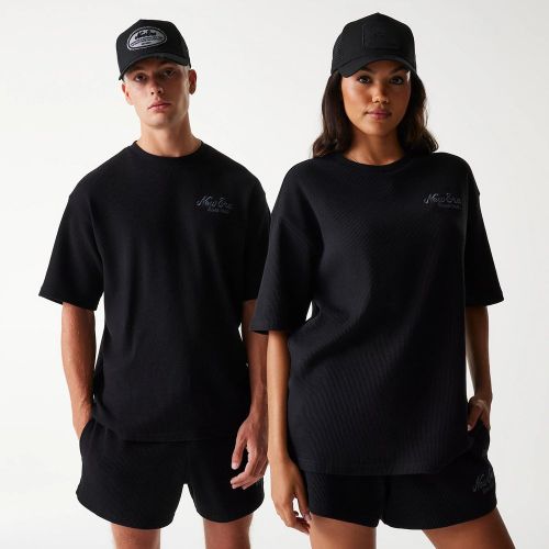 T-shirt Oversize New Era Waffle Noir unisex - New Era Cap - Modalova