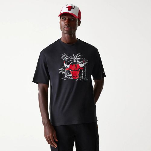 T-shirt Oversize Chicago Bulls NBA Palm Tree Noir unisex - New Era Cap - Modalova