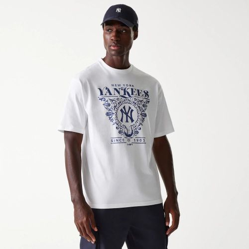 T-shirt Oversize New York Yankees MLB Floral Graphic Blanc unisex - New Era Cap - Modalova