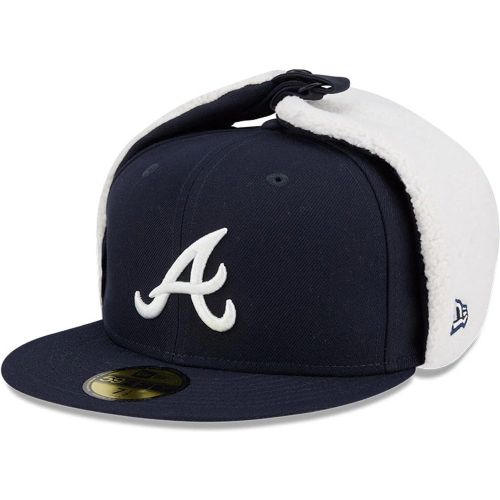 Casquette 59FIFTY Fitted Dogear Atlanta Braves MLB Classic Bleu Marine unisex - New Era Cap - Modalova