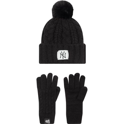 Ensemble bonnet et gants Enfant New York Yankees MLB Noir unisex - New Era Cap - Modalova
